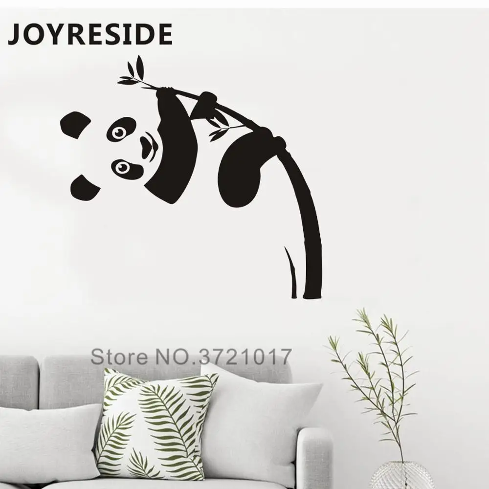 Наклейка на стену joysebe Panda милая с рисунком бамбука виниловый Декор для дома