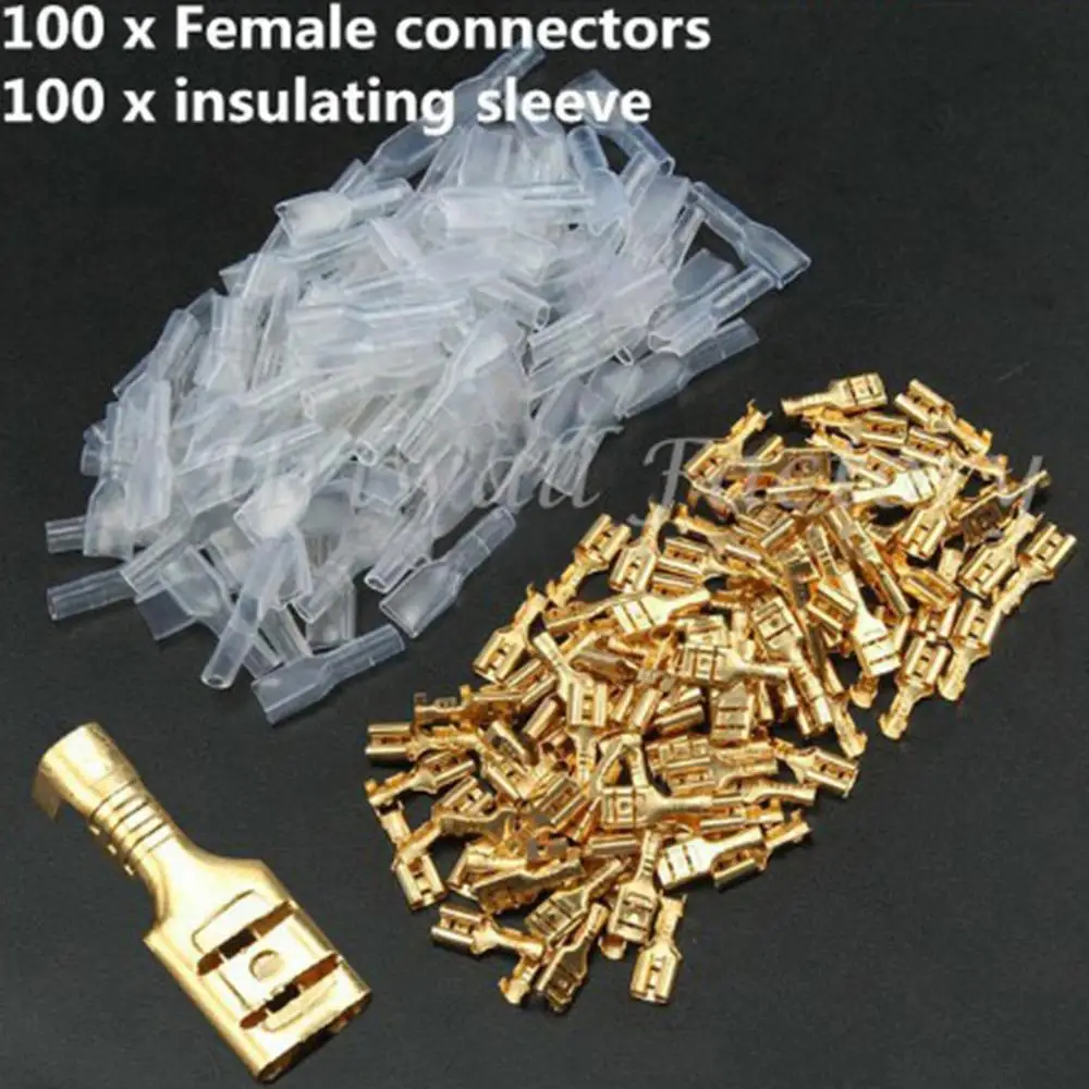 

Electrical Insulation Pipe Connector Male Female Spade Crimp Terminals Electrical Insulating Sleeve Wire Wrap Connector