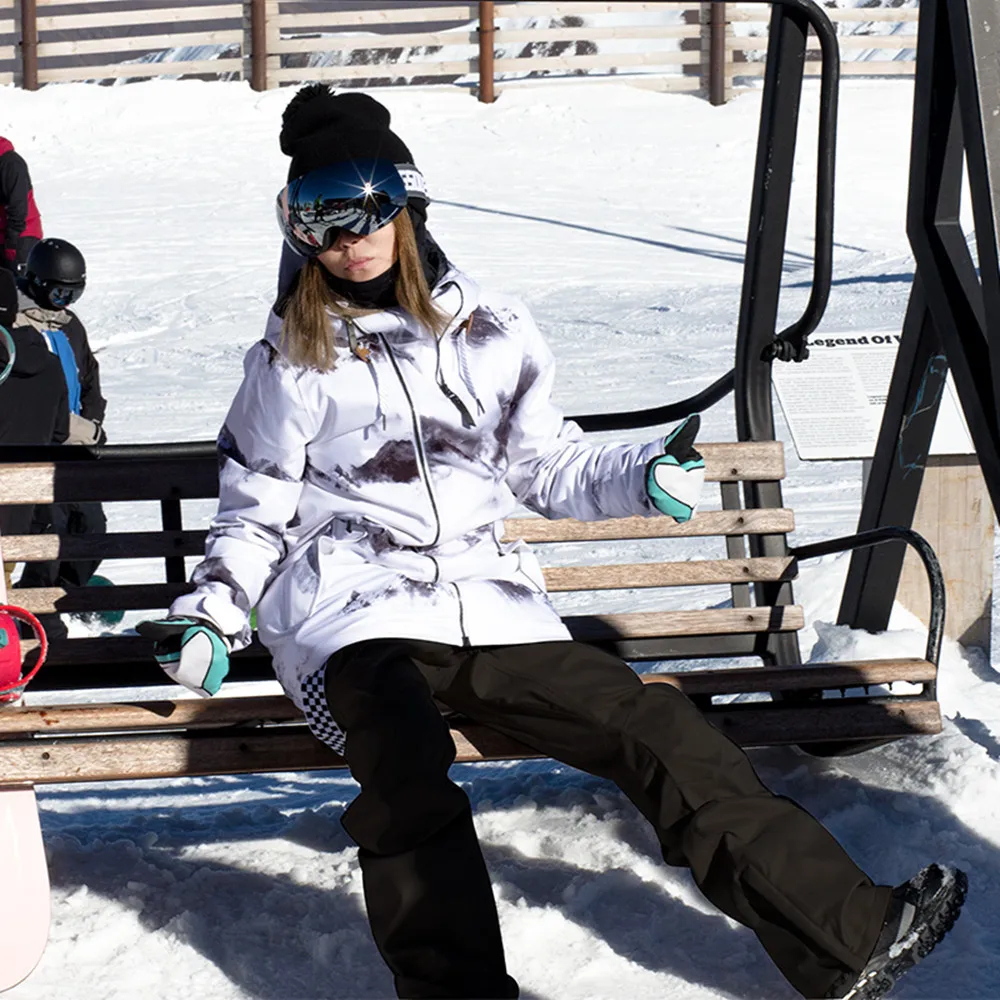 Пара лыжный костюм водонепроницаемый теплый для мужчин женщин модели двойной