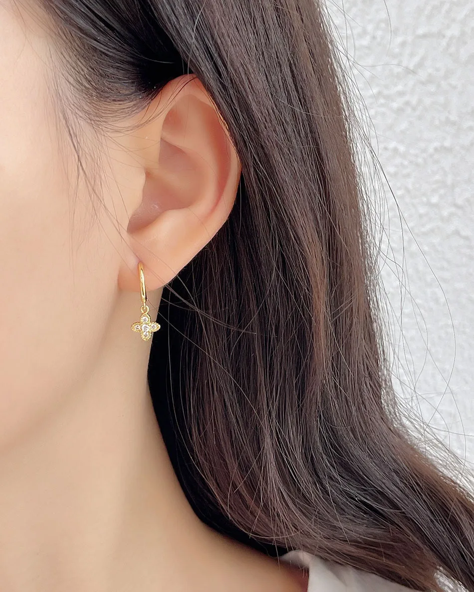 18K золото 100% Аутентичные 925 стерлингового серебра мини CZ комплект ювелирных