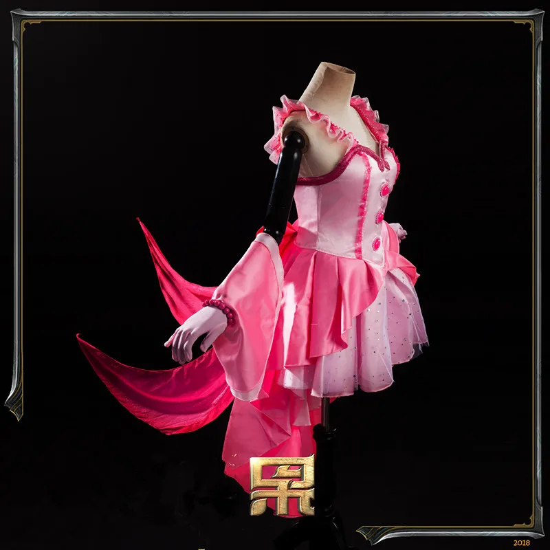 Новинка 2018 ярко-розовое платье аниме русалка мелодия Нанами Ruchia Luchia костюм для