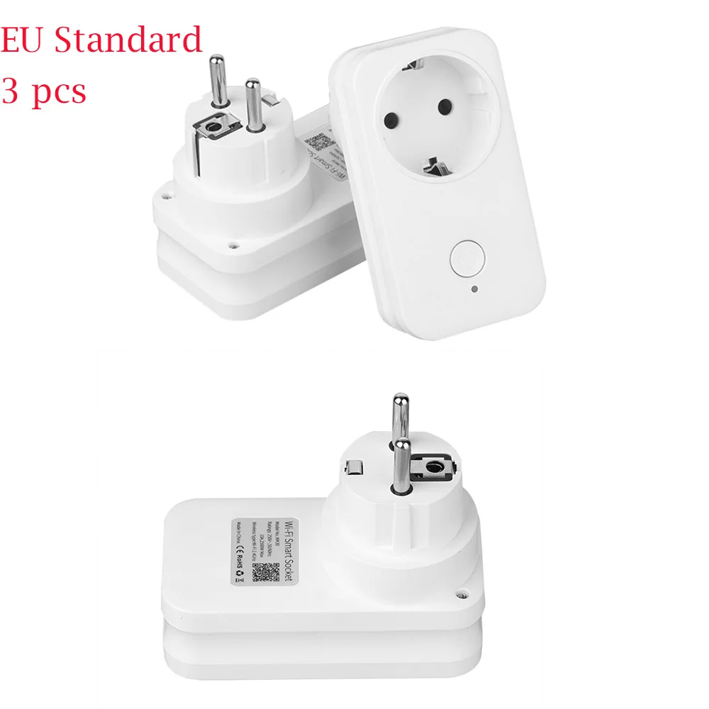 EU Standard 3pcs Умная розетка Timethinker, Wi-Fi розетка, HomKit, приложение, дистанционное управление, 3 шт., Великобритания, Австралия, США, ЕС, розетка для Apple, Homekit, Siri ALexa, Google Home - Цвет: EU Standard 3pcs