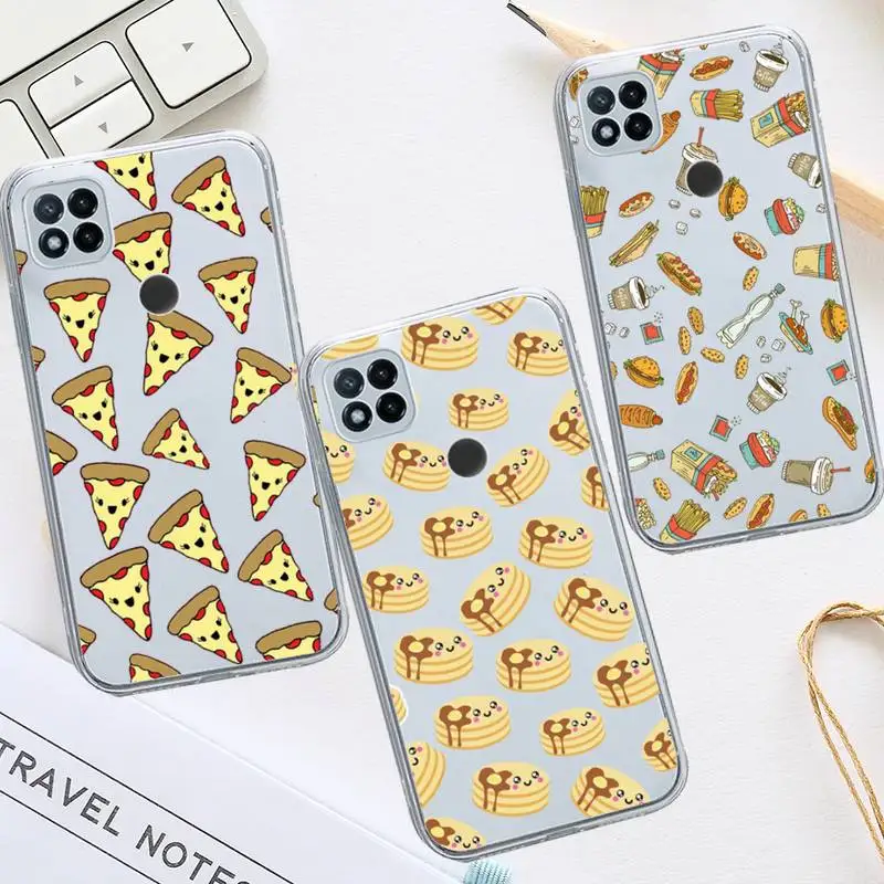 

cake delicious food pattern Phone Case Transparent for Xiaomi redmi note 8 9 10 11 t lite pro ultra mix 4 k40