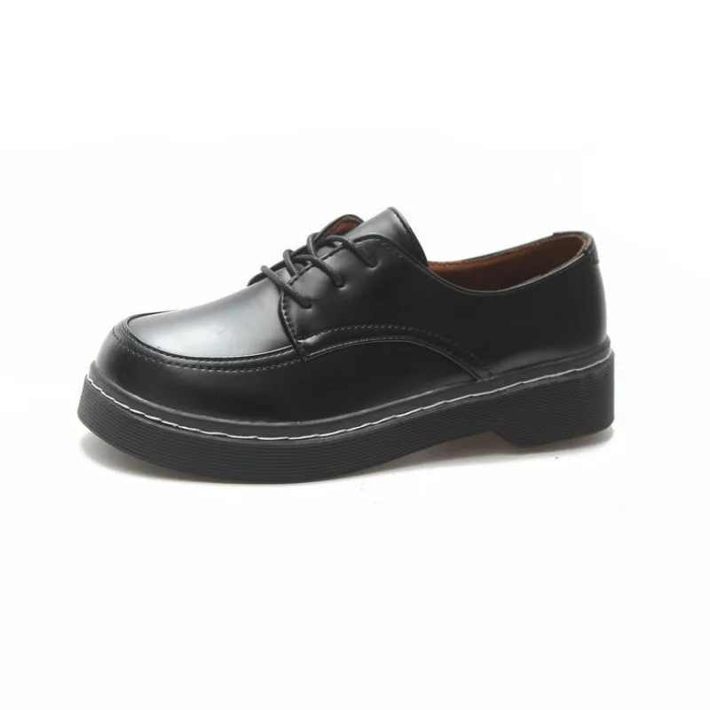 

2021 Cute Shoes Black Shoes Women Pumps Fashion Patent Leather Platform Shoes Woman Round Toe Mary Jane Shoes Mujer