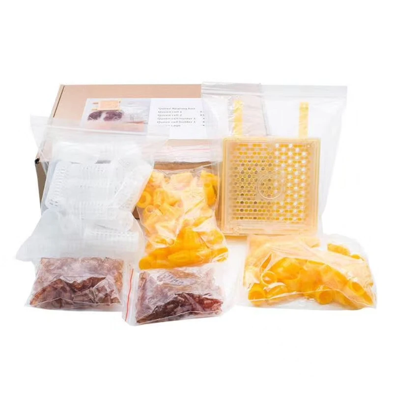 

29EA Plastic Beekeeping Queen Rearing Kit Cell Cups Catcher Box Roller Cages for Bee Breeding Beekeeper Beehive Tools Apiculture