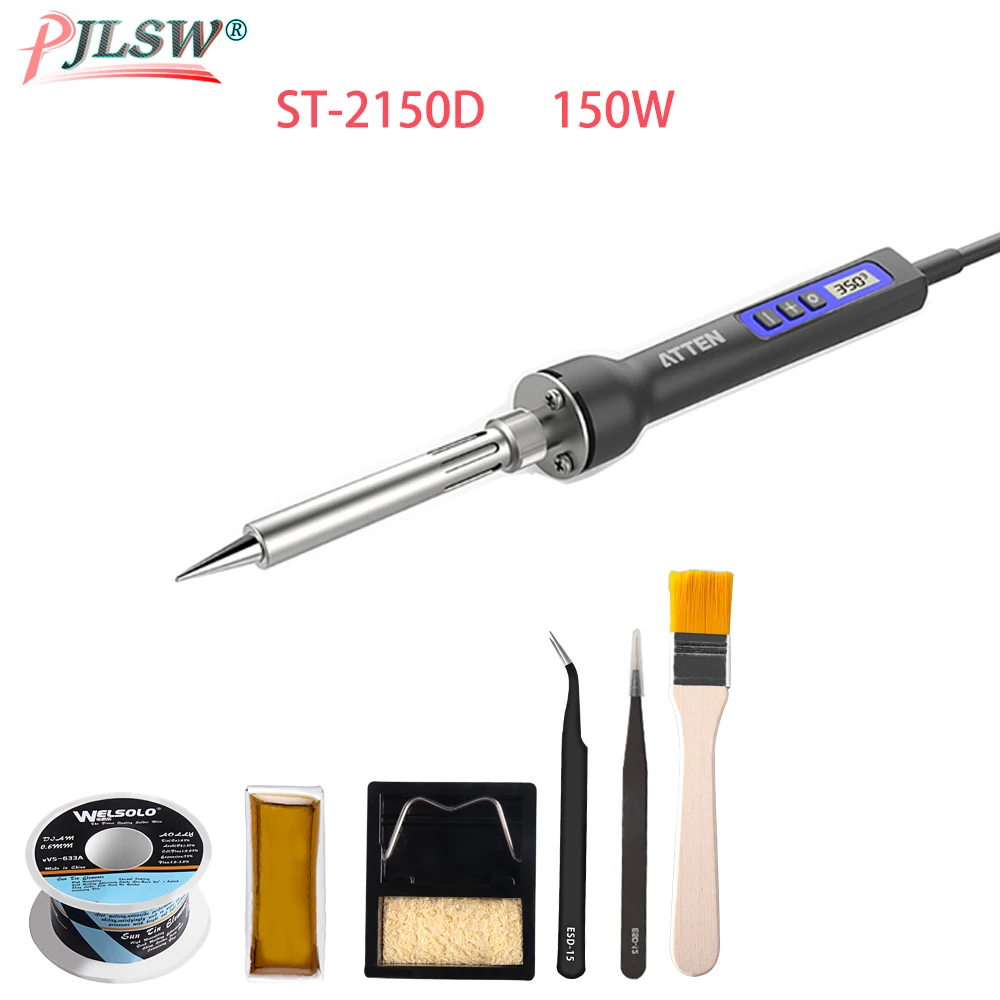 

ATTEN 65/80W/150W Electric Soldering Iron Station 110V 220V with Digital LCD Display Temperature Adjustable Soldering Iron Tips