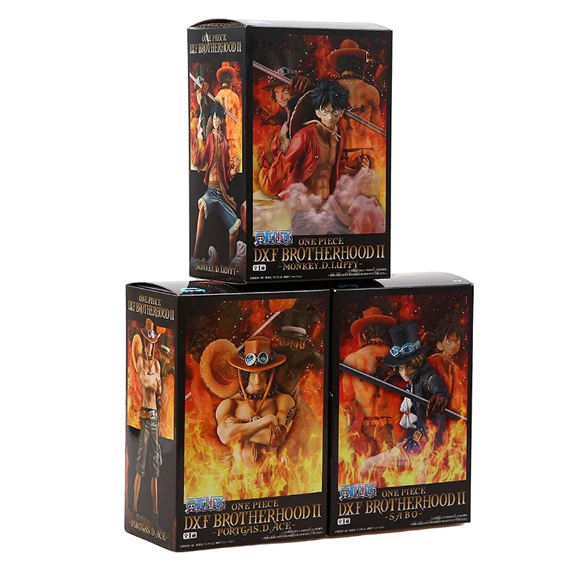 

3Pcs/set Anime Figurine Ace Sabo Luffy One Piece Three Brothers Set Pvc Action Figure Collection Model Toys