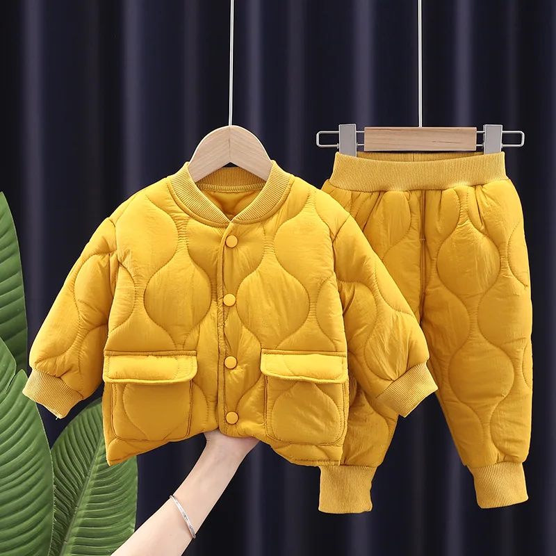 Chaqueta de plum&oacute;n para ni&ntilde;os de 1 a 4 a&ntilde;os, ropa cortavientos a prueba de fr&iacute;o, traje para ni&ntilde;os-0