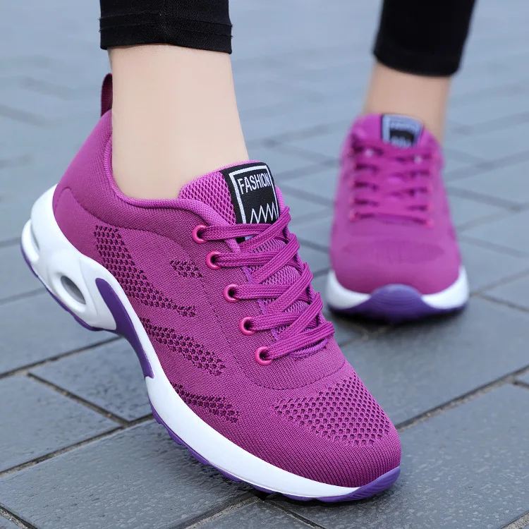 Spring/Autumn The New All-match Casual 2021 Women Shoes Mesh (Air mesh) Round Toe Lace-up Fashion Breathable High Quality Solid