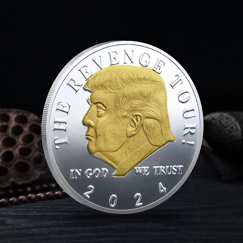 

Месть! Трамп 2024 снова сделает Америку великолепной, коллекционная позолоченная монета, президент США, памятная монета