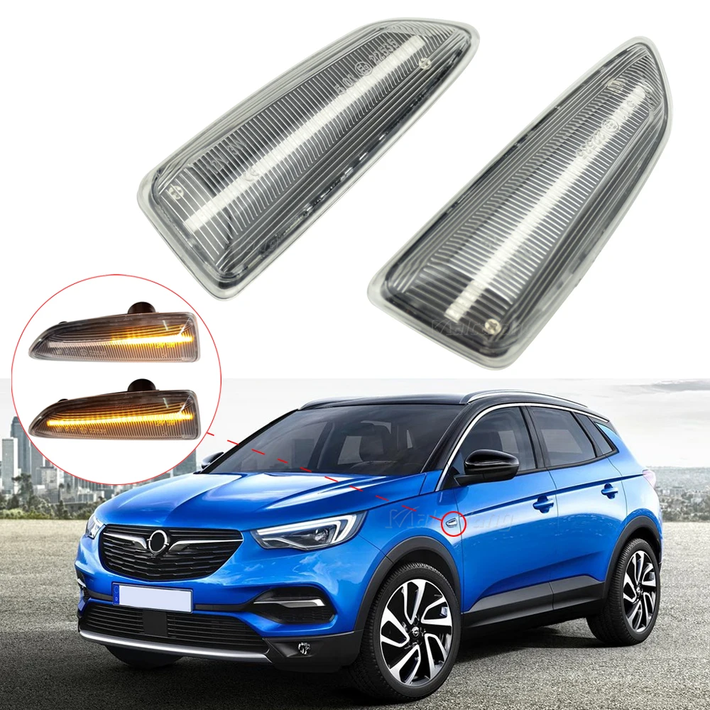 2 шт. светодиодный динамический течет поворотов боковые габаритные светильник