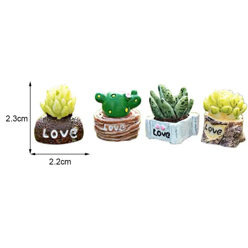 

1pcs Mini Simulation Cactus Small Potted Plants Bonsai Garden Fairy Miniature Decor Ornament Miniature DIY Garden Figurines G3S8