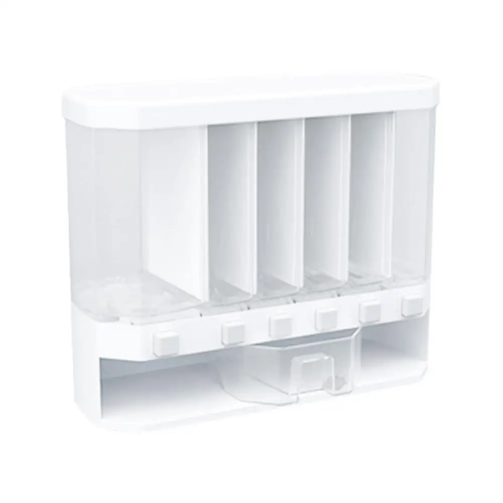 

Wallmounted Divided Grains Tank Rice Bucket Metered Rice Storage Box Storage Tank Sealed Tank Plastic Automatic Rice pretty
