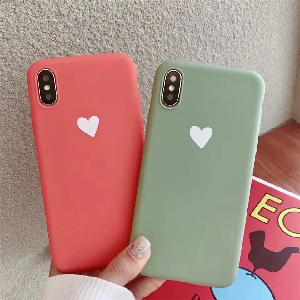 Глазурь Любовь Сердце задняя крышка funda для iPhone 7 plus Чехлы Apple X XR XS MAX 8 coque 6 6s |
