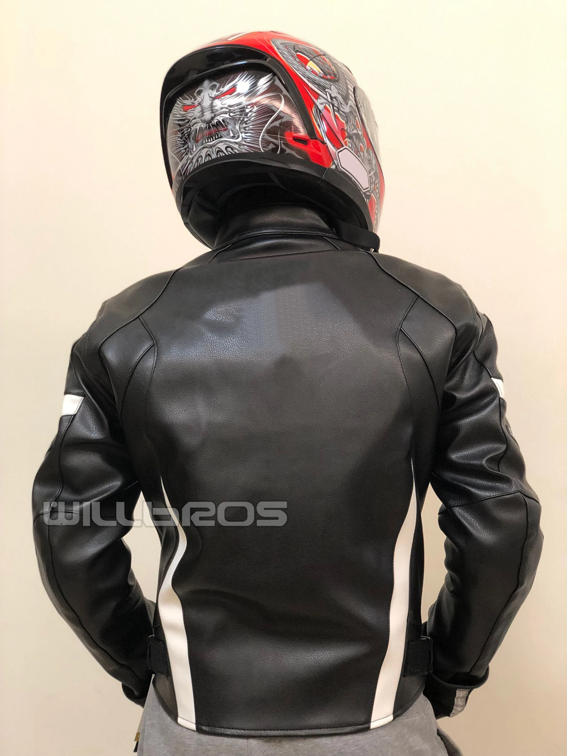 

Dain PU Leather Jacket Motorbike Motorcycle Street Moto Riding Motocross Mens Downhill Jackets With Protector