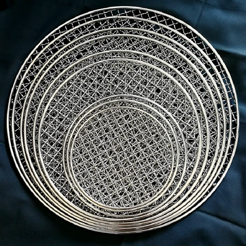 Круглый Нержавеющая сталь сетка для барбекю Корейский антипригарное покрытие