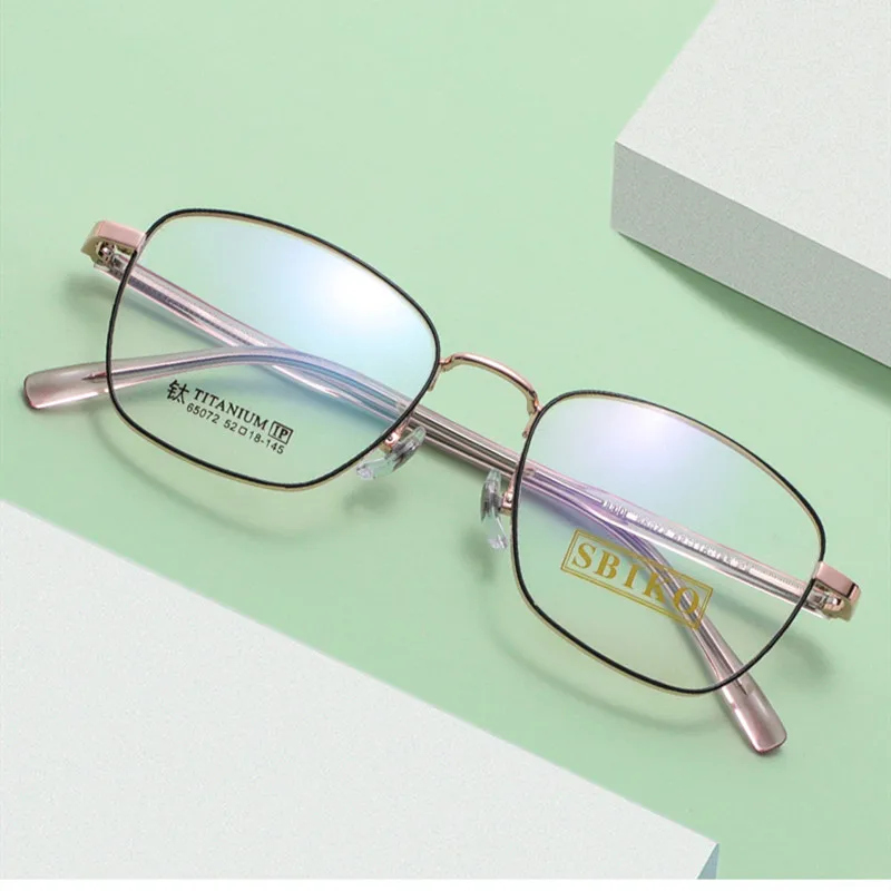 

OEYEYEO Новинка Ретро оправа для очков из титанового сплава Мужская мода литературные очки женские тонкие гипоаллергенные очки 65072