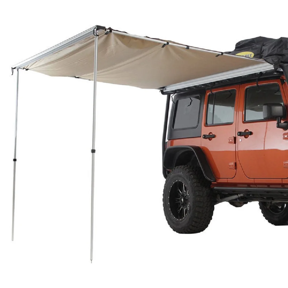 GRNTAMN багажник на крышу 4x4 тент с бесплатным передним удлинением 6,5 ', для автомобиля/внедорожника/грузовика-хаки - Цвет: 2.5X2.5M