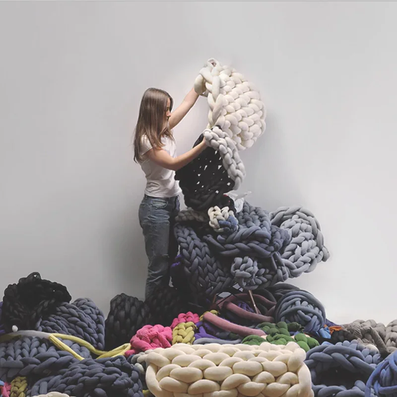 250 г шерстяная грубая пряжа из натуральной шерсти Сделай Сам мягкая