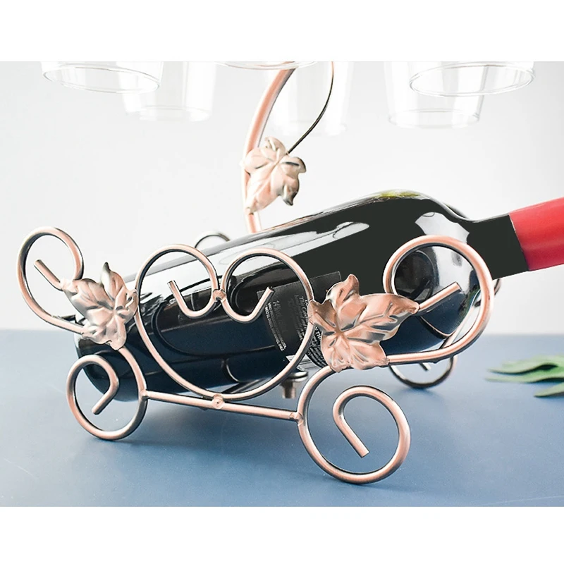 Unique Wine Rack Holder Stand Hanging Drinking Glasses Stemware Shelf Bottle Glass Cup Display Home Bar De |