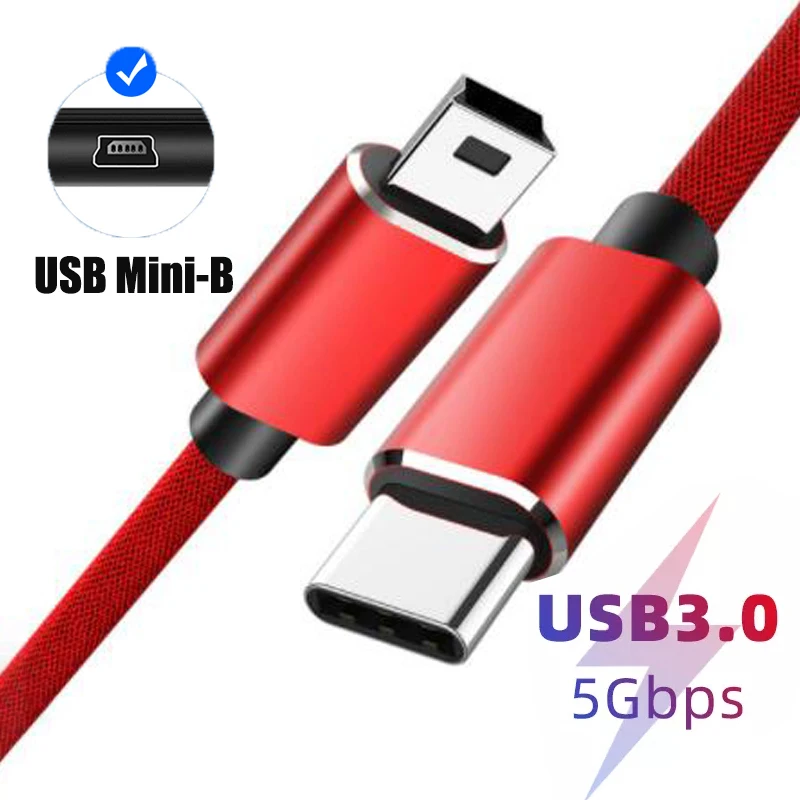 Кабель-преобразователь OTG с USB C 3 0 на Mini кабель-переходник папа B свинцовый кабель