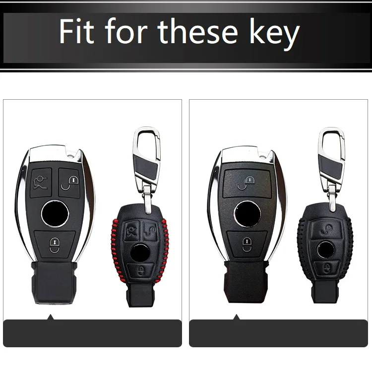 Кожаный Автомобильный Чехол-брелок для дистанционного ключа Mercedes benz A B R G Class GLK GLA