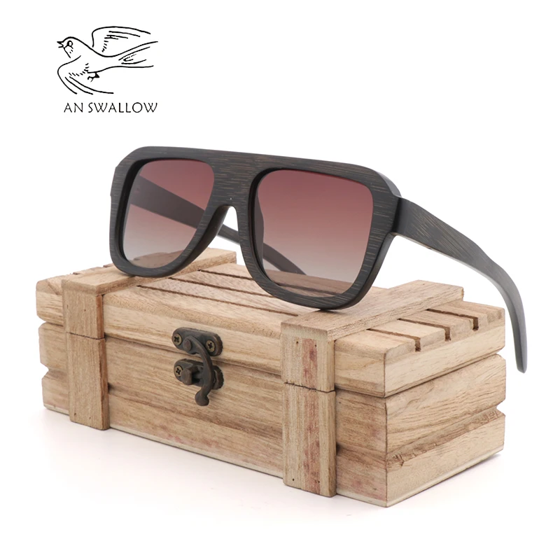 Экологически чистые и классические солнцезащитные очки из бамбука дерева: