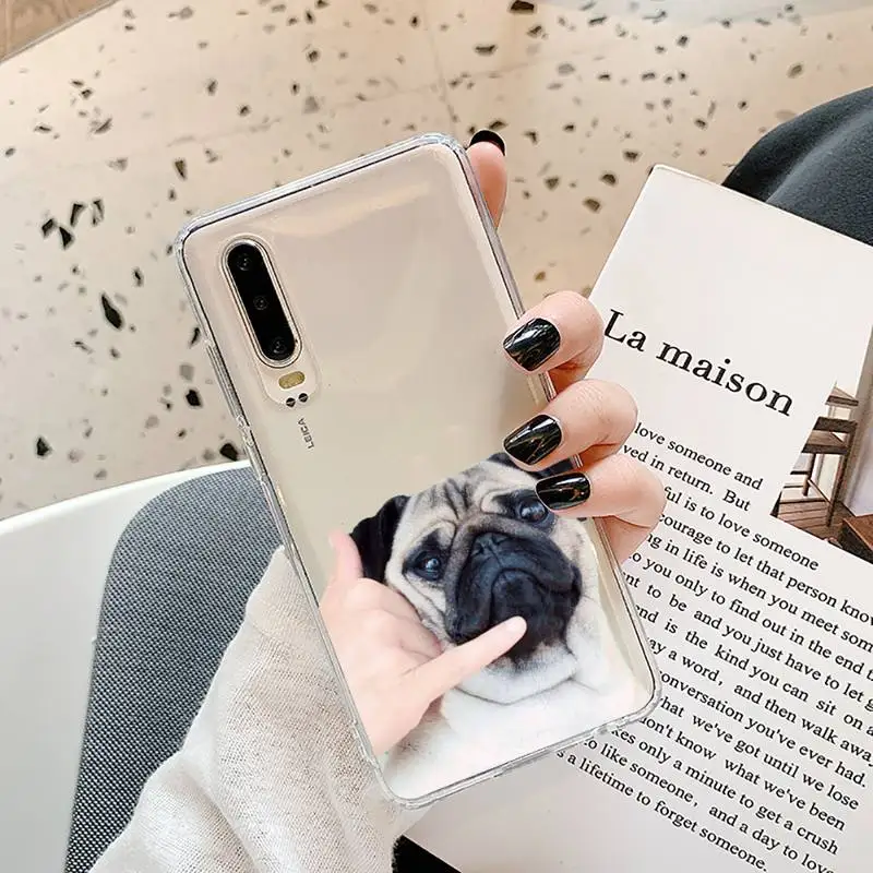 

funny animal bulldog art Phone Cases Transparent for Samsung A71 S9 10 20 HUAWEI p30 40 honor 10i 8x xiaomi note 8 Pro 10t 11