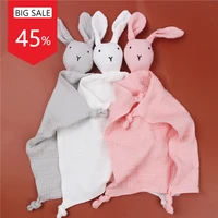 newborn baby sleeping dolls toys kids bunny soothe appease towel bib soft cotton mini comforter blanket
