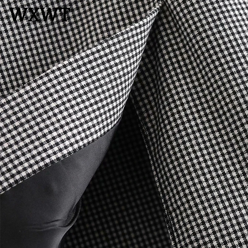 

WXWT Fashion Women Oversized Plaid Blazer Female Long Sleeve Elegant Jacket Ladies Casual Blazer Formal Suits Tops DWDD86117