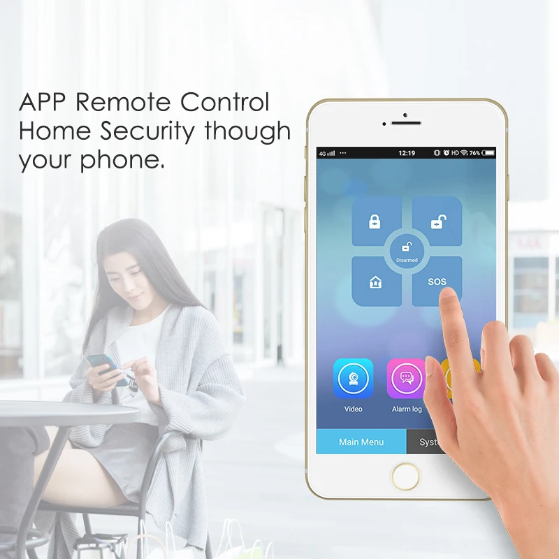 YPAY PG-105 Wireless Home GSM Security DIY Kit APP Control With Auto Dial Motion Detector Sensor Burglar Alarm System | Безопасность и