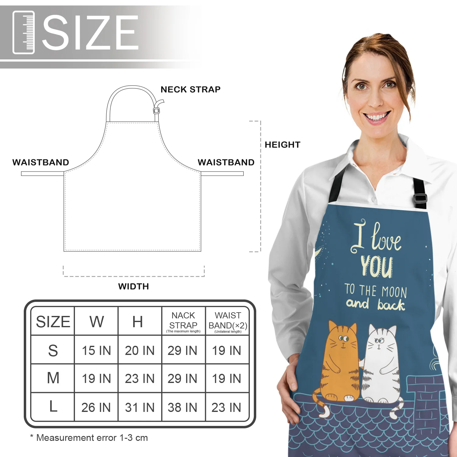 Кухонный Фартук с изображением двух кошек ночные фартуки из парусины без рукавов