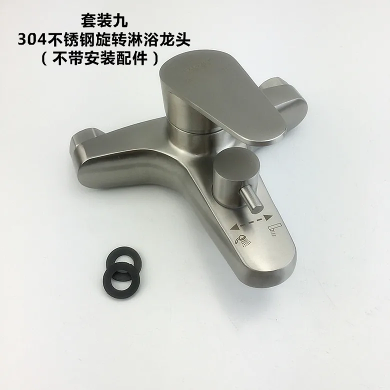 

Mixing Valve Faucets Shower Stainless Steel Wall-mounted Bathroom Faucets Shower Single Handle Badezimmer Shower Taps DI50LY