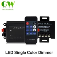 led strip controller single color dimmer mini 11 key rf remote control wireless led controller 12v 24v adjust brightness switch