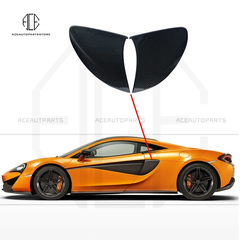 

2шт углеродное волокно OEM задняя боковая вентиляция для McLaren 540C 570S GT 2016-2019 оригинальная модель автомобиля на вентиляционное отверстие, украшение автомобиля