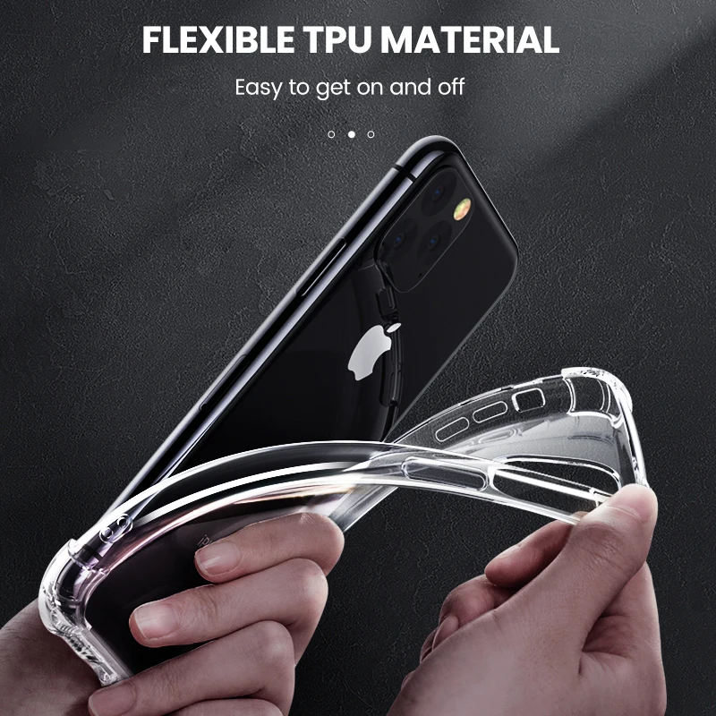 Ugreen для iPhone 11 Pro Max чехол, защитный, 4 угла, усиленный, с защитой от падения, прозрачный чехол для iPhone 11 Pro Max чехол для телефона