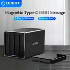 ORICO NS Series 4 Bay 3,5 дюйма Type-C с док-станцией RAID HDD 78 Вт адаптер питания 5 Гбитс корпус HDD Поддержка 64 ТБ HDD Чехол