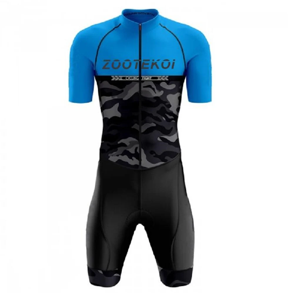 2020 ZOOTEKOI Триатлон Skinsuit короткий рукав Велоспорт Джерси Набор подходит удобный
