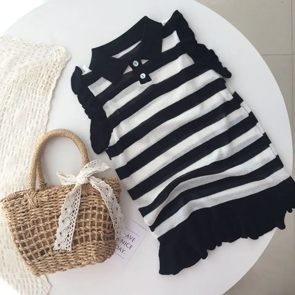 

Niña de 10 años polo de seda de hielo vestido de chaleco de mujer falda de niña de estilo occidental verano niños niños falda de