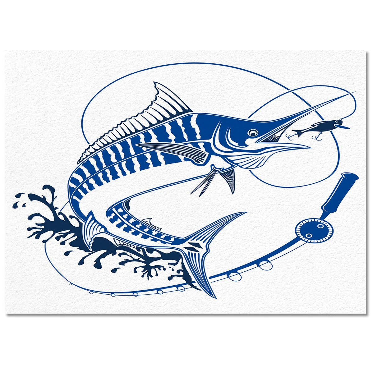 ?? 動物魚釣りフック餌定規カーペットベッドルームベッドサイド毛布ラグクロークカーペットの寝室の装飾