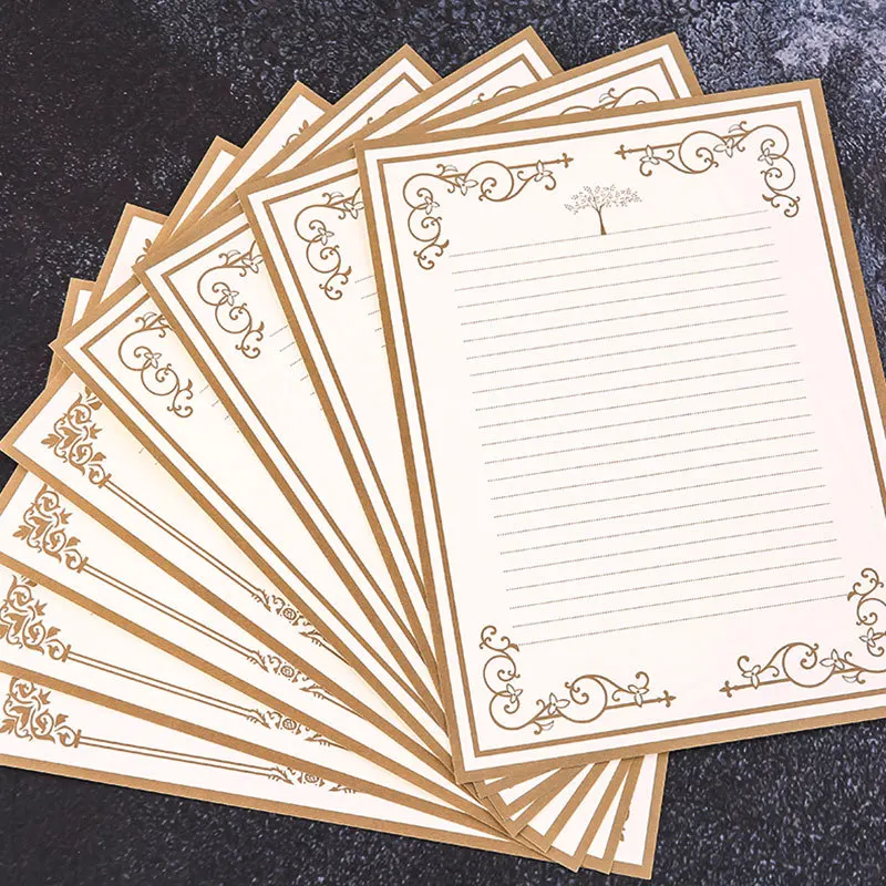 

Stationery colorful retro white kraft paper classical simple creative antique love letter stationery B5 stationery Letterhead