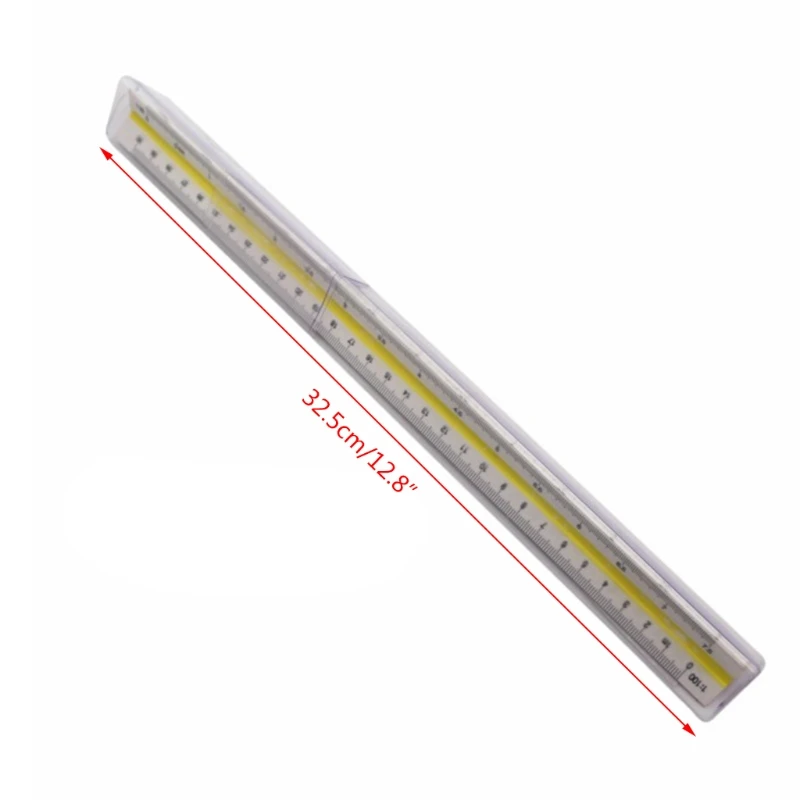 Architect Scale Ruler 12-Inch Color-Coded Professional-Grade Aluminum Triangular Drafting for Civil | Канцтовары для офиса и