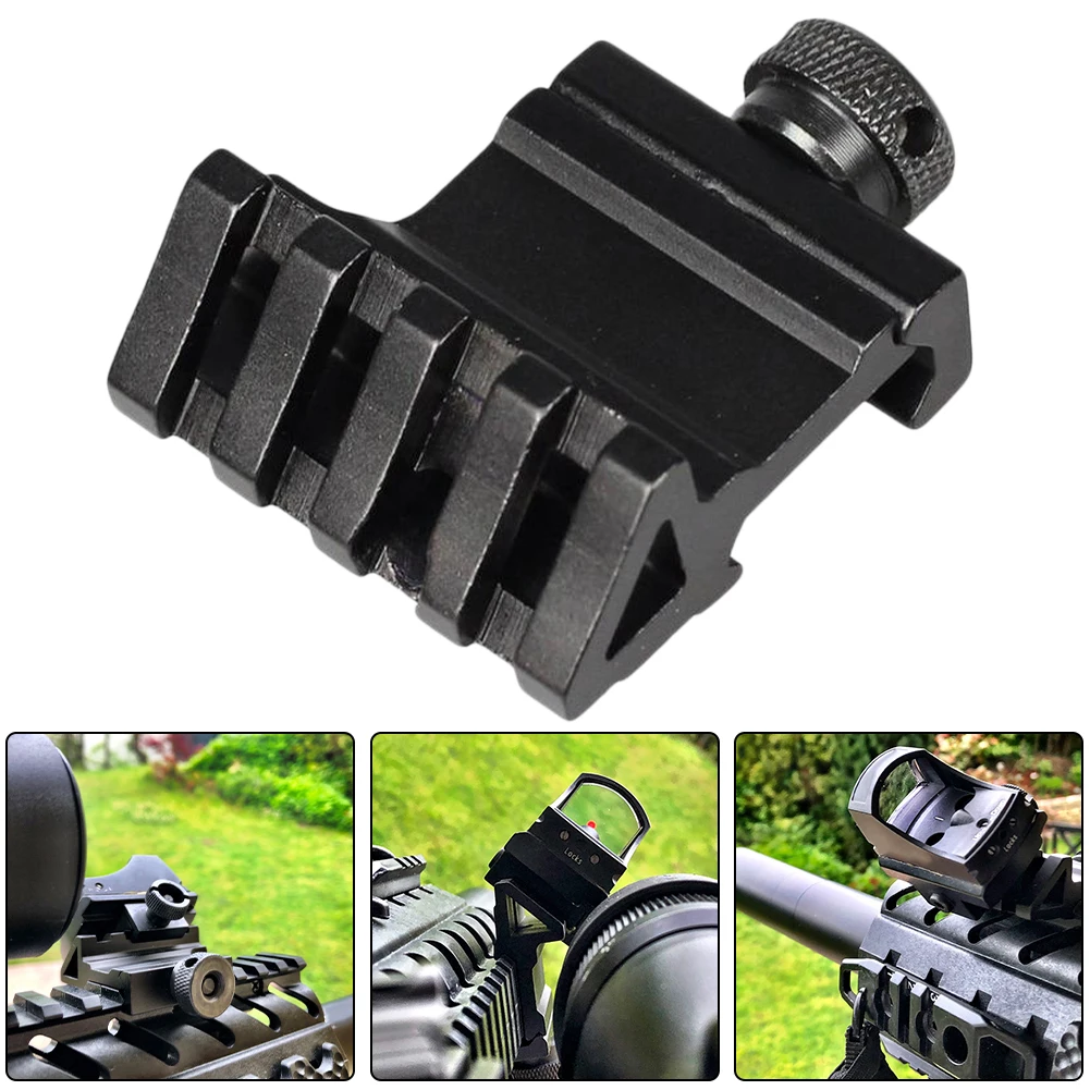 

45 Degree Offset Rail Mount Quick Release 4 Slot Weaver Picatinny Rail Mount Low Profile Adapter for Flashlight Laser Dot Sight