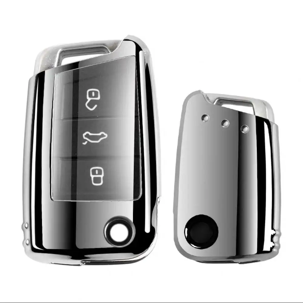ТПУ чехол для автомобильного ключа с дистанционным управлением Volkswagen Golf 7 Mk7 Skoda