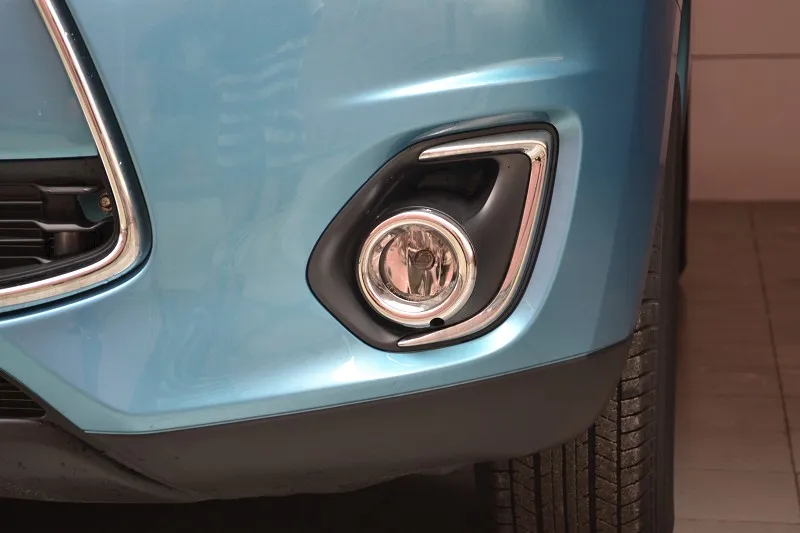 2 шт. хромированные накладки на передние противотуманные фары для Mitsubishi ASX 2013 |