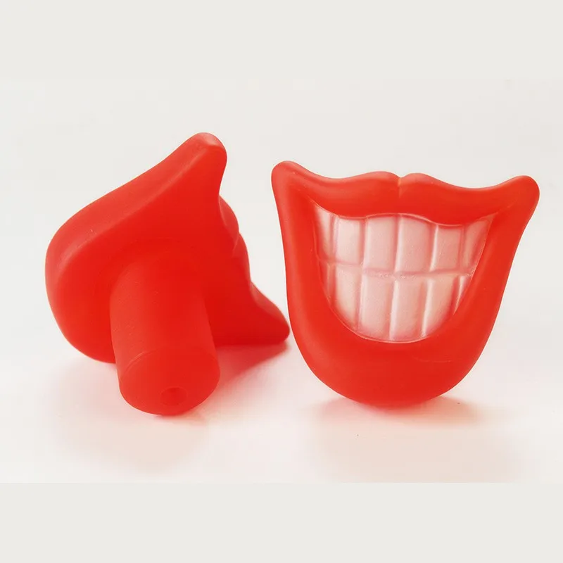 Pet Dog Toys Big Red Lip Rubber Toy with Sound Squeaker Squeaky Funny Smile Puppy Interesting Audible Gift | Дом и сад