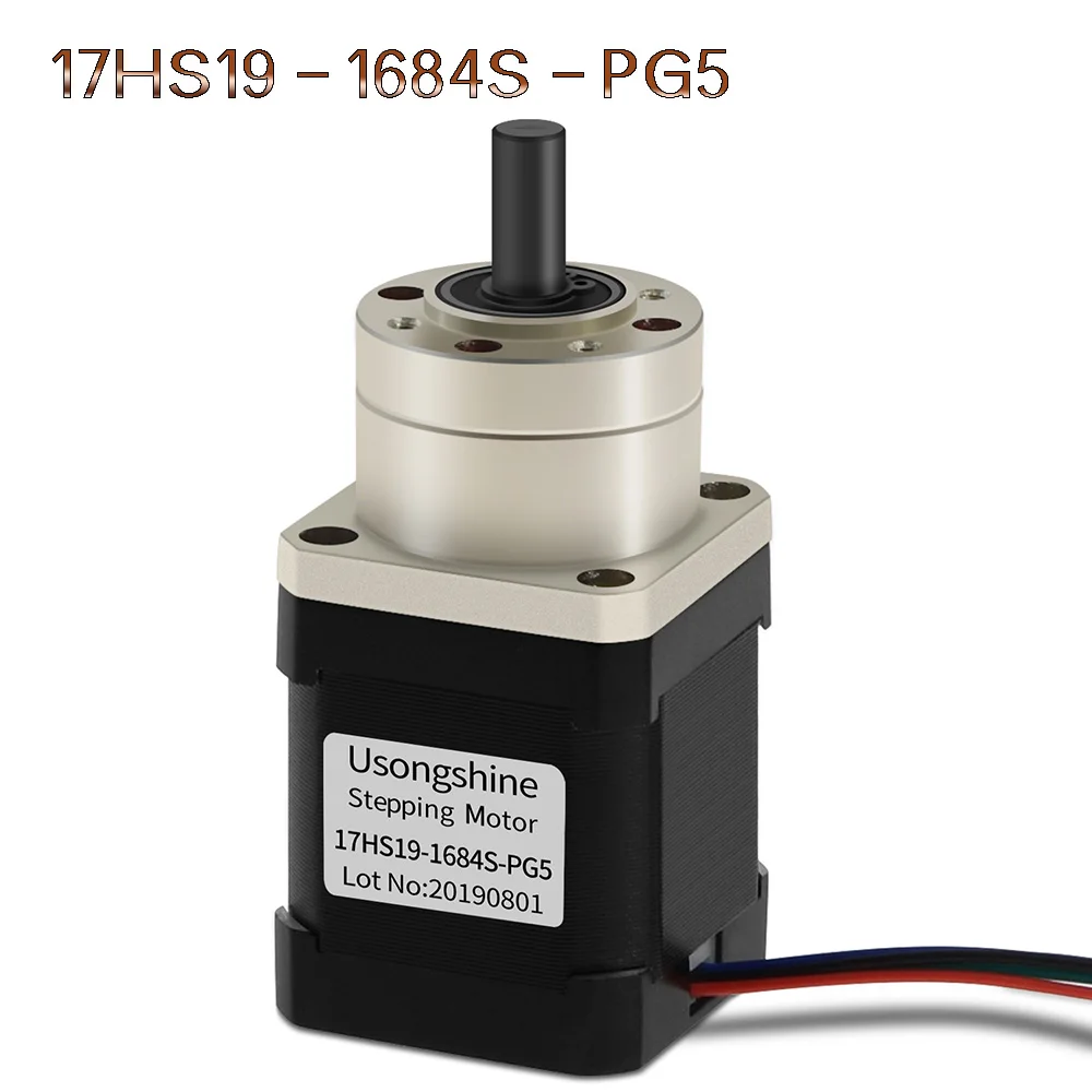 Шаговый двигатель Nema 17 17HS19-1684S-PG5 Передаточное отношение 5:1 планетарный редуктор 42