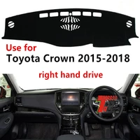 taijs factory hot selling simple polyester fibre car dashboard cover for toyota crown 2015 2018 right hand drive