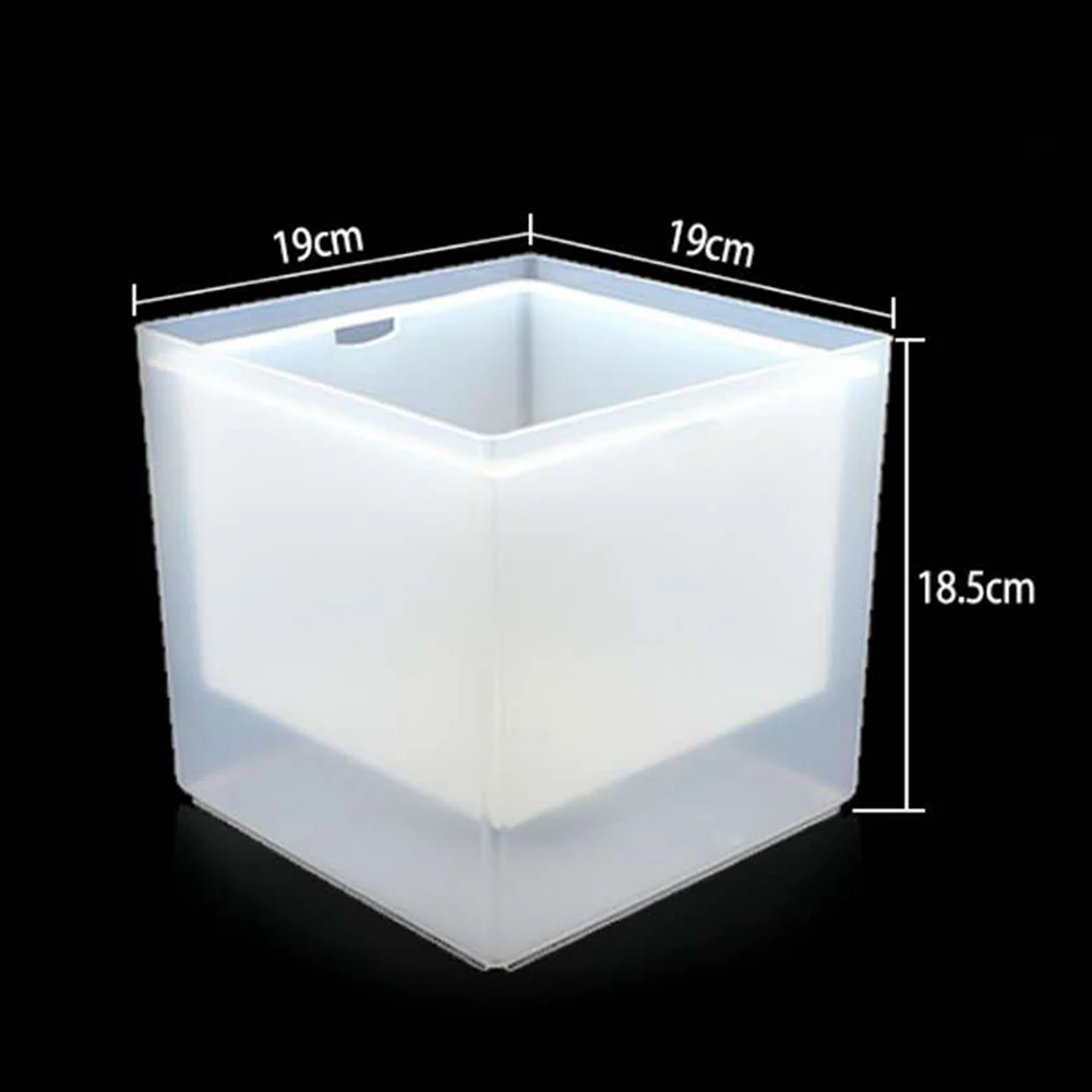 Fashion Double-Layer Champagne Ice Bucket Champagne Light Ice Bucket Square Led Light Ice Bucket Double Ice Bucket Convenient