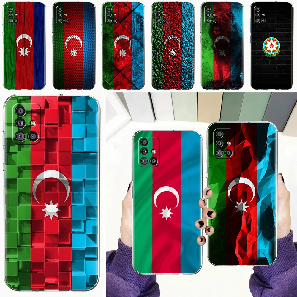 

Azerbaijan Flag Phone Case For Samsung Galaxy A51 A71 A41 A31 A21S A11 A01 M31 Cover Fundas Transparent Soft TPU Shell Coque Bag